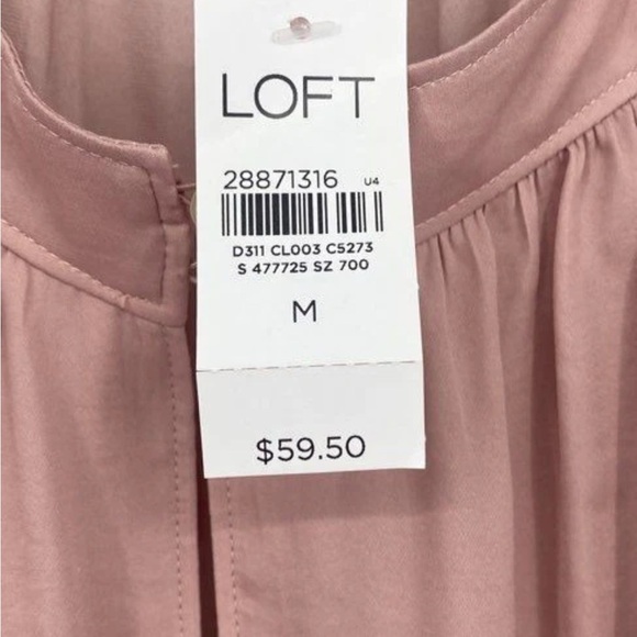 LOFT Dusty Pink Blouse - Picture 4 of 5